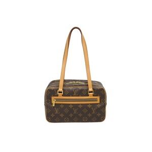 LOUIS VUITTON Cite Monogram Leather Semi Shoulder Bag Brown
